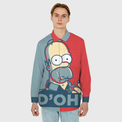 Мужская рубашка oversize 3D Homer Simpson D'OH! - фото 2