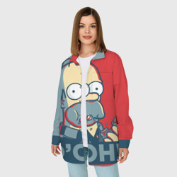 Женская рубашка oversize 3D Homer Simpson D'OH! - фото 2