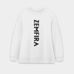 Женский свитшот oversize без начеса хлопок Zемфира