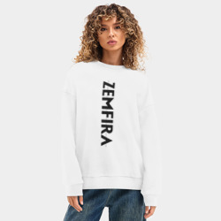 Женский свитшот oversize без начеса хлопок Zемфира - фото 2