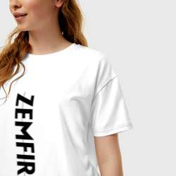 Женская футболка хлопок Oversize Zемфира - фото 2