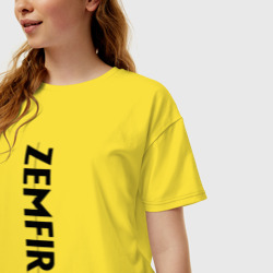 Женская футболка хлопок Oversize Zемфира - фото 2
