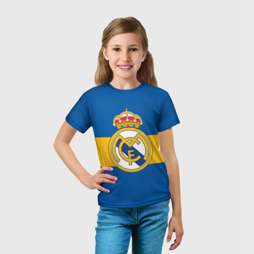 Детская футболка 3D Реал Мадрид лого, цвет 3D печать - фото 5