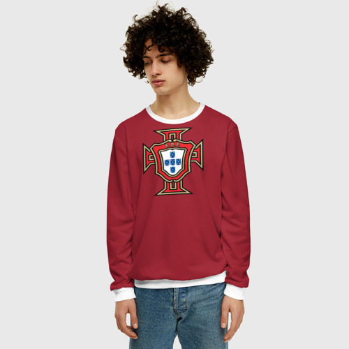 Мужской свитшот 3D Сборная Португалии, цвет белый - фото 3