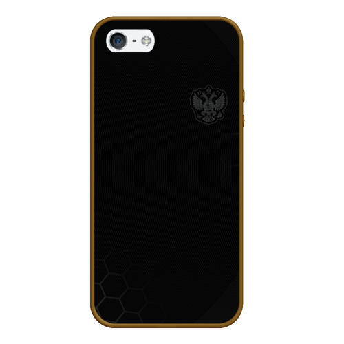 Чехол для iPhone 5/5S матовый Russia Legend 2024 , цвет коричневый