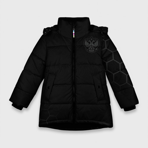 Зимняя куртка для девочек 3D Russia Legend 2024 , цвет черный