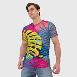 Мужская футболка 3D Тропики fashion - фото 2