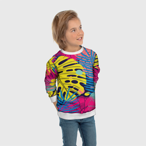 Детский свитшот 3D Тропики fashion, цвет 3D печать - фото 5