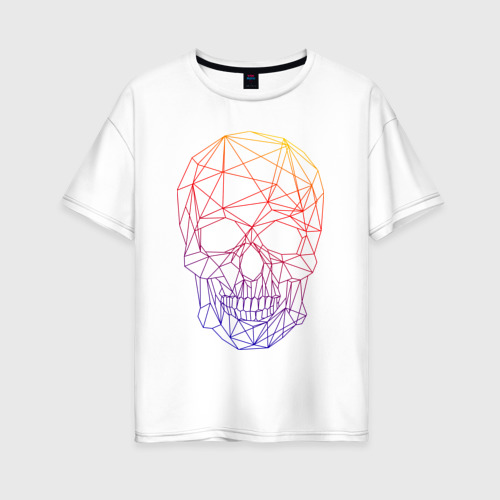 Женская футболка хлопок Oversize The Skull (Fade)