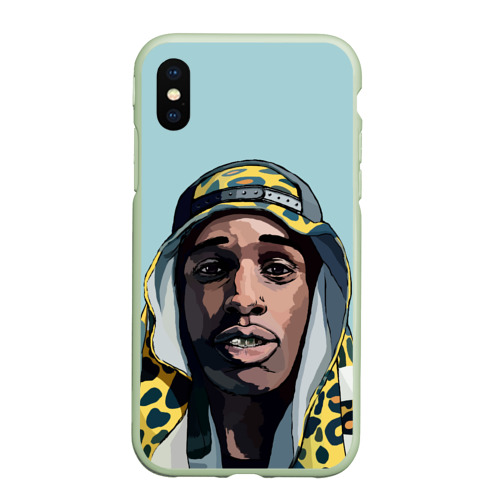 Чехол для iPhone XS Max матовый ASAP Rocky, цвет салатовый