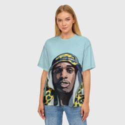 Женская футболка oversize 3D ASAP Rocky - фото 2