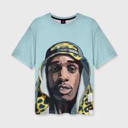 Женская футболка oversize 3D ASAP Rocky