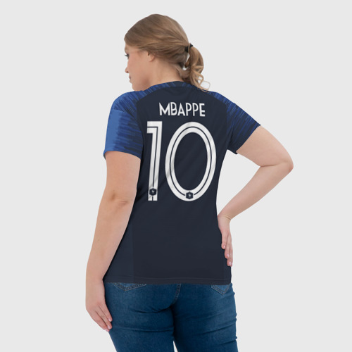 Женская футболка 3D Mbappe home WC 2018, цвет 3D печать - фото 7