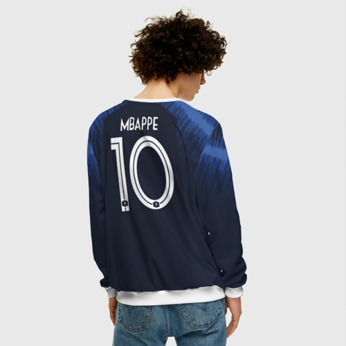 Мужской свитшот 3D Mbappe home WC 2018, цвет белый - фото 4