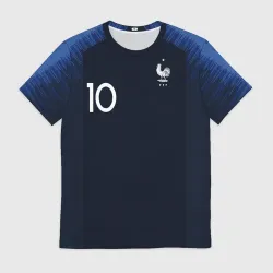 Мужская футболка 3D Mbappe home WC 2018