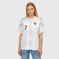 Женская футболка oversize 3D Griezmann away WC 2018 - фото 2