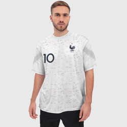 Мужская футболка oversize 3D Mbappe away WC 2018 - фото 2