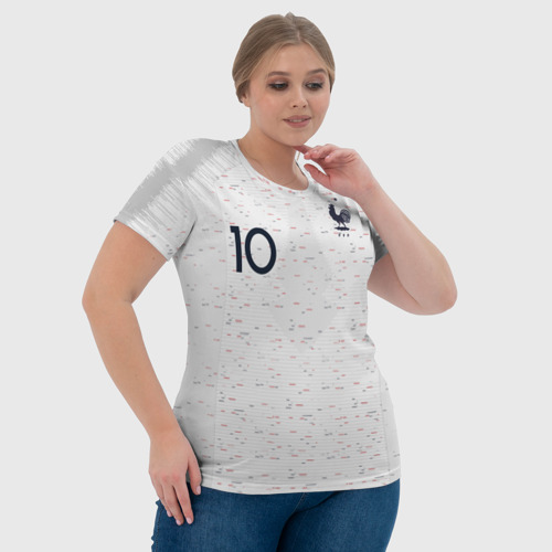Женская футболка 3D с принтом Mbappe away WC 2018, фото #4