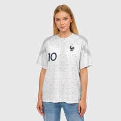 Женская футболка oversize 3D Mbappe away WC 2018 - фото 2