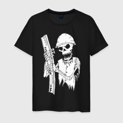 Скелетон геодезист бел – Мужская футболка хлопок с принтом купить со скидкой в -20%