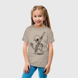 Детская футболка хлопок Скелетон геодезист 2 черн - фото 2