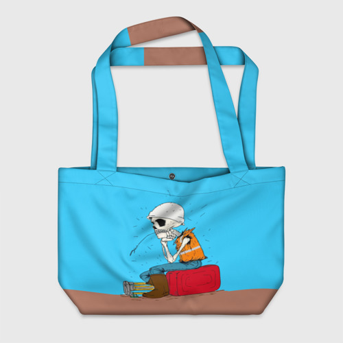 Пляжная сумка 3D Скелетон геодезист