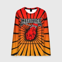 Мужской лонгслив 3D Metallica кулак