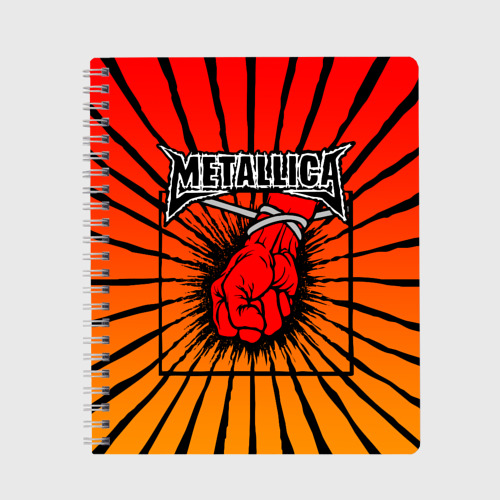 Тетрадь Metallica, цвет клетка