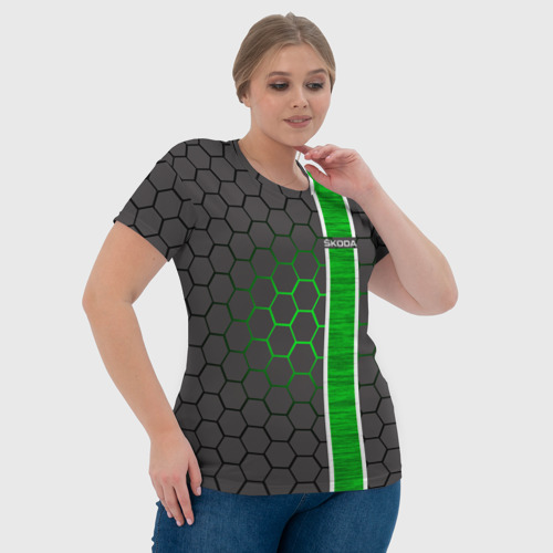 Женская футболка 3D Skoda, цвет 3D печать - фото 6