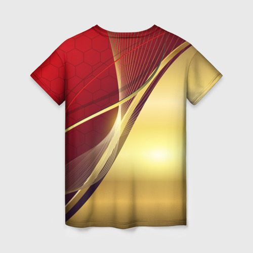 Женская футболка 3D Russia sport: Red and Gold - фото 2