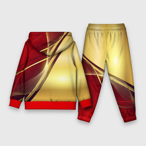 Детский костюм с толстовкой 3D Russia sport: Red and Gold, цвет красный - фото 2