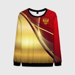 Мужской свитшот 3D Russia sport: Red and Gold