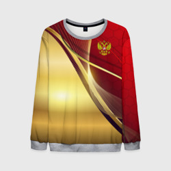 Мужской свитшот 3D Russia sport: Red and Gold