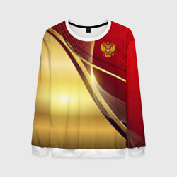 Мужской свитшот 3D Russia sport: Red and Gold