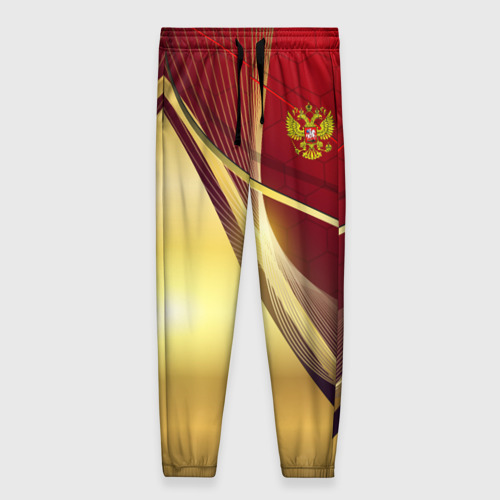 Женские брюки 3D Russia sport: Red and Gold, цвет 3D печать