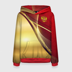 Женская толстовка 3D Russia sport: Red and Gold