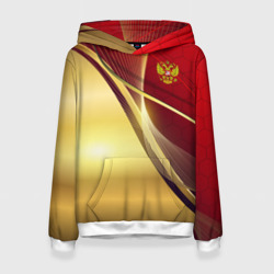 Женская толстовка 3D Russia sport: Red and Gold