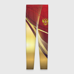 Леггинсы 3D Russia sport: Red and Gold