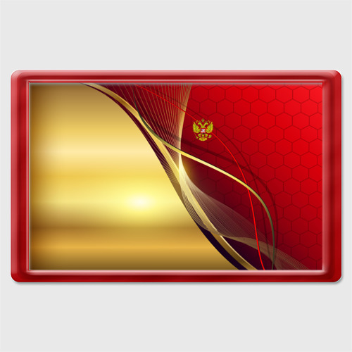 Магнит 45*70 Russia sport: Red and Gold