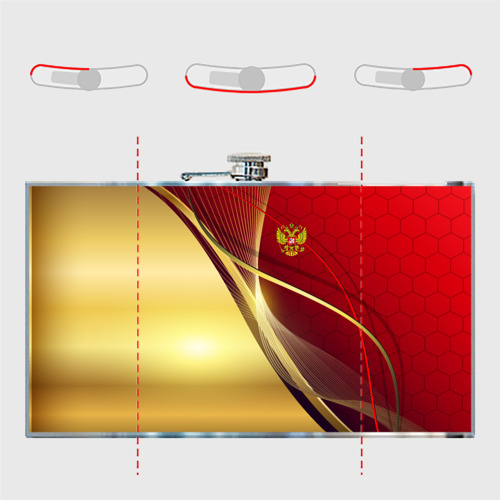 Фляга Russia sport: Red and Gold - фото 5