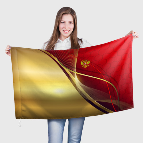 Флаг 3D Russia sport: Red and Gold