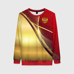 Женский свитшот 3D Russia sport: Red and Gold