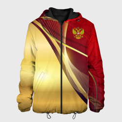 Мужская куртка 3D Russia sport: Red and Gold