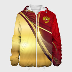 Мужская куртка 3D Russia sport: Red and Gold