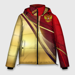 Мужская зимняя куртка 3D Russia sport: Red and Gold