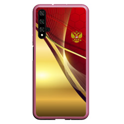 Чехол для Honor 20 Russia sport: Red and Gold