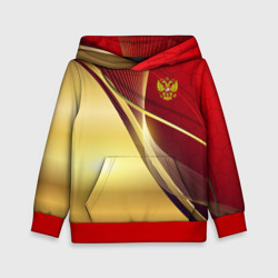 Детская толстовка 3D Russia sport: Red and Gold