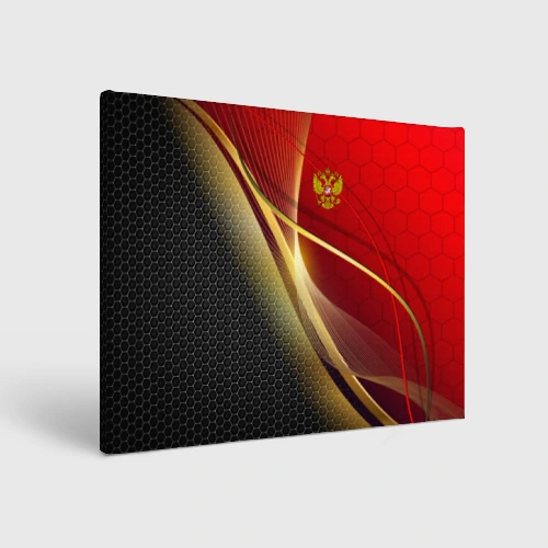 Холст прямоугольный Russia sport: red and black
