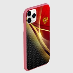 Чехол для iPhone 11 Pro матовый Russia sport: red and black - фото 2
