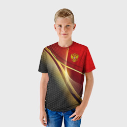 Детская футболка 3D Russia sport: red and black - фото 2